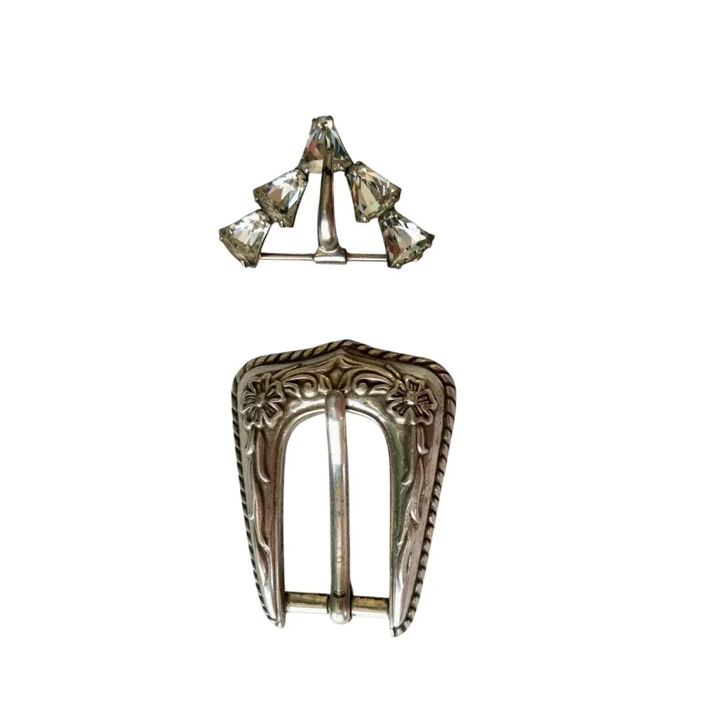 Western Silver Bling Belt Buckles Womens Rodeo‎ Country Southwestern